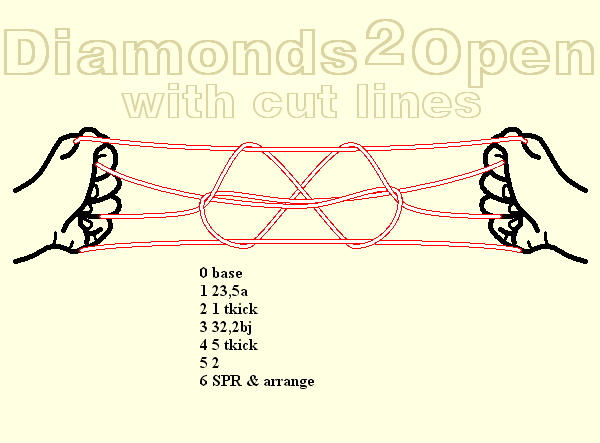 Diamonds 2 Open with cut lines
