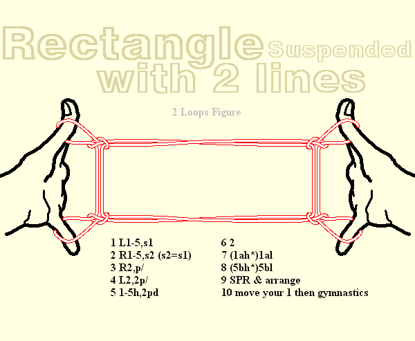 Rectangle suspended with 2 lines
